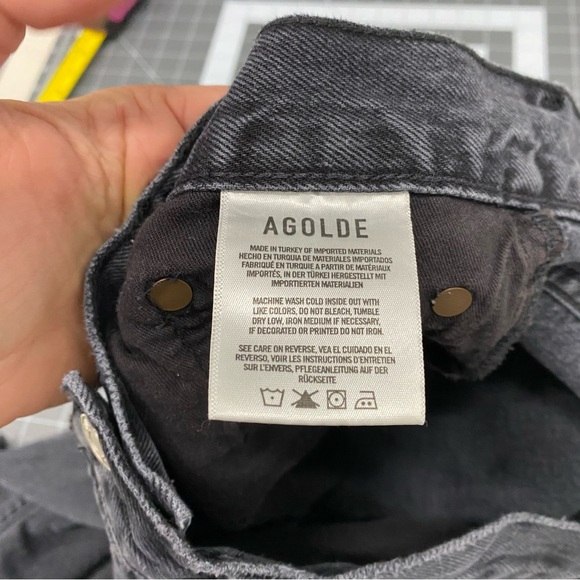 Agolde Riley Cut Black Jeans Size 27 - Picture 5 of 10